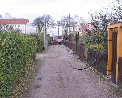Erneuerung Wasserleitung Hauptweg zum Vereinsheim u. Leitung Garten. 44 bis 53 im Jahr 2006